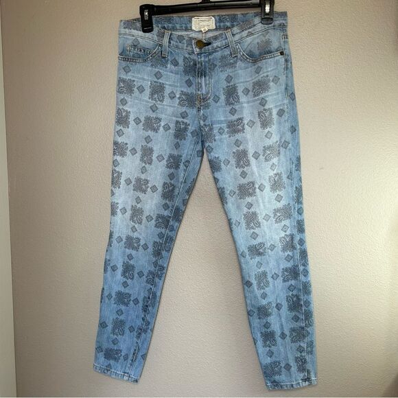 Current Elliott The Stiletto Vintage Paisley ankle skinny jeans women’s size 28 - Picture 3 of 11